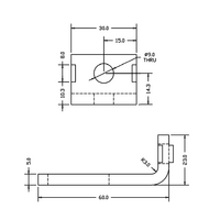 41-430-3 MODULAR SOLUTIONS ALUMINUM BRACKET 30 SERIES GUARD UNIT FIXING ANGLE 19 W/HARDWARE